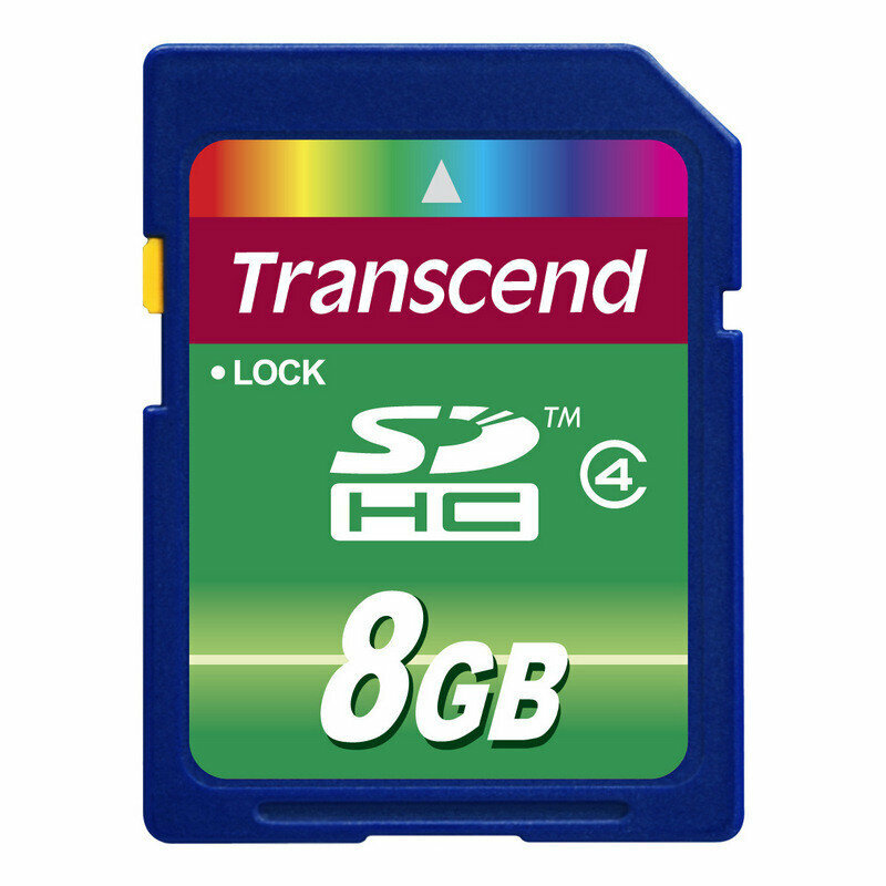 Карта памяти Transcend SDHC 8Gb Cl4, TS8GSDHC4, 221816