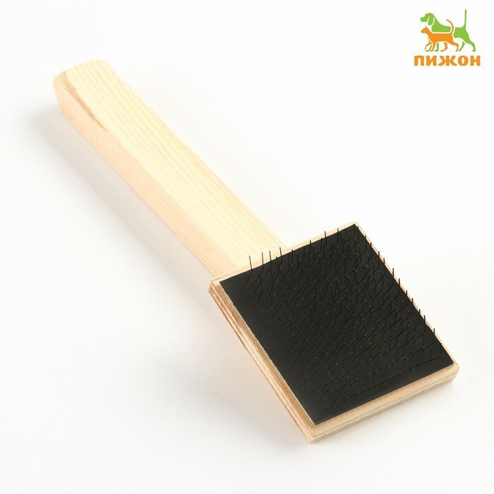 фото Щётка - пуходёрка деревянная "Зооник" малая