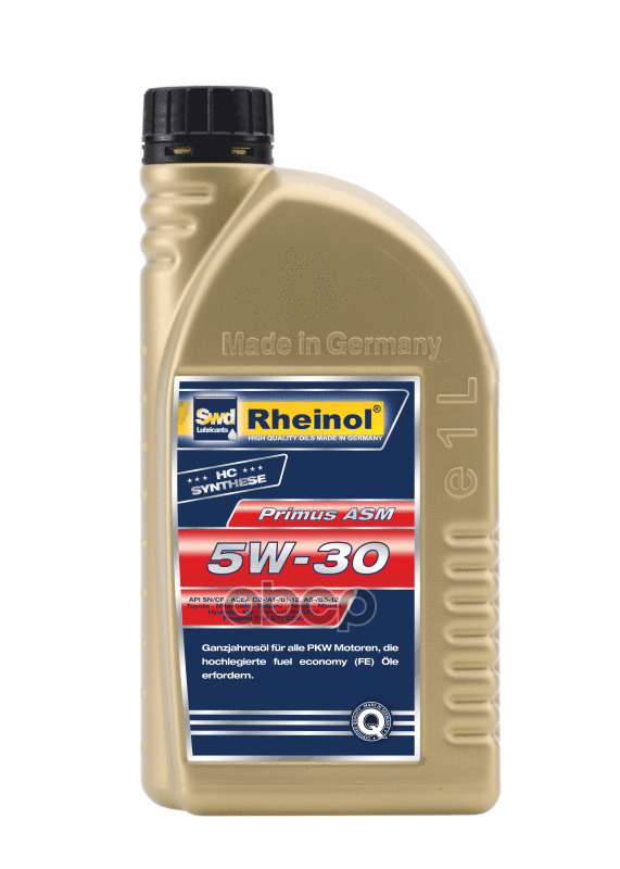 SWD Rheinol Swd Rheinol Primus Asm 5W-30 Sn/Cf/A5/B5/C2 (1Л)