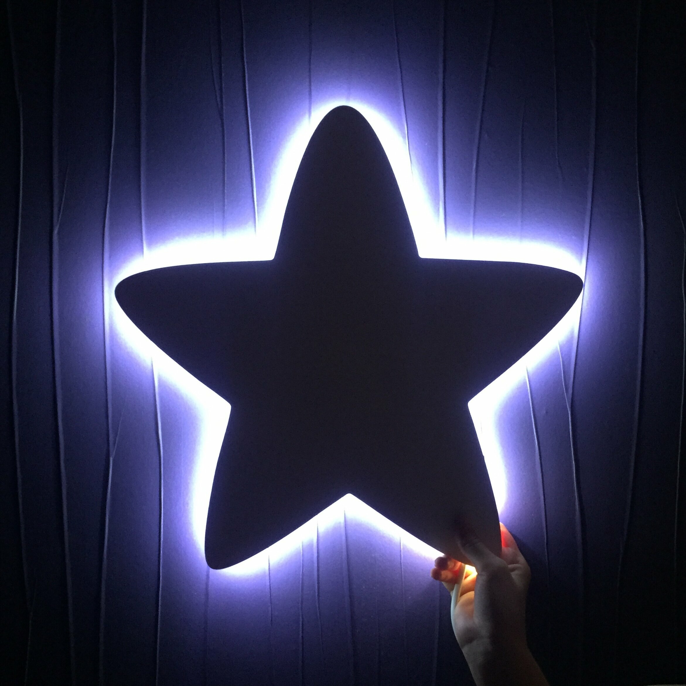 Светильник-ночник "Звезда" 35х35см, с дистанционным управлением, белая подсветка - фотография № 11