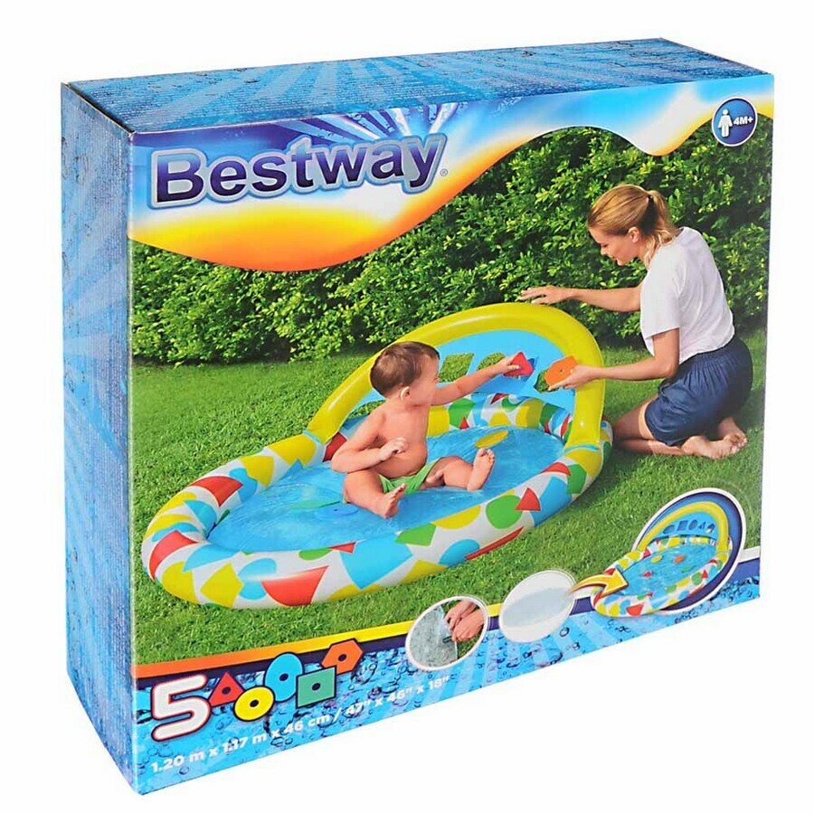 Бассейн 52378 деталейкий Splash Learn, 120x117x46см BESTWAY - фотография № 2