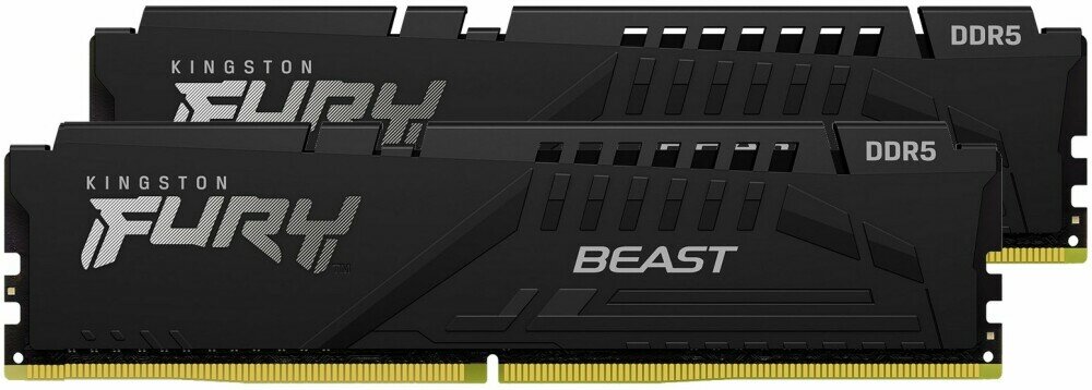 Комплект оперативной памяти DDR5 DIMM 64Гб (2х32Гб) 6000MHz CL40 Kingston FURY Beast Black KF560C40BBK2-64