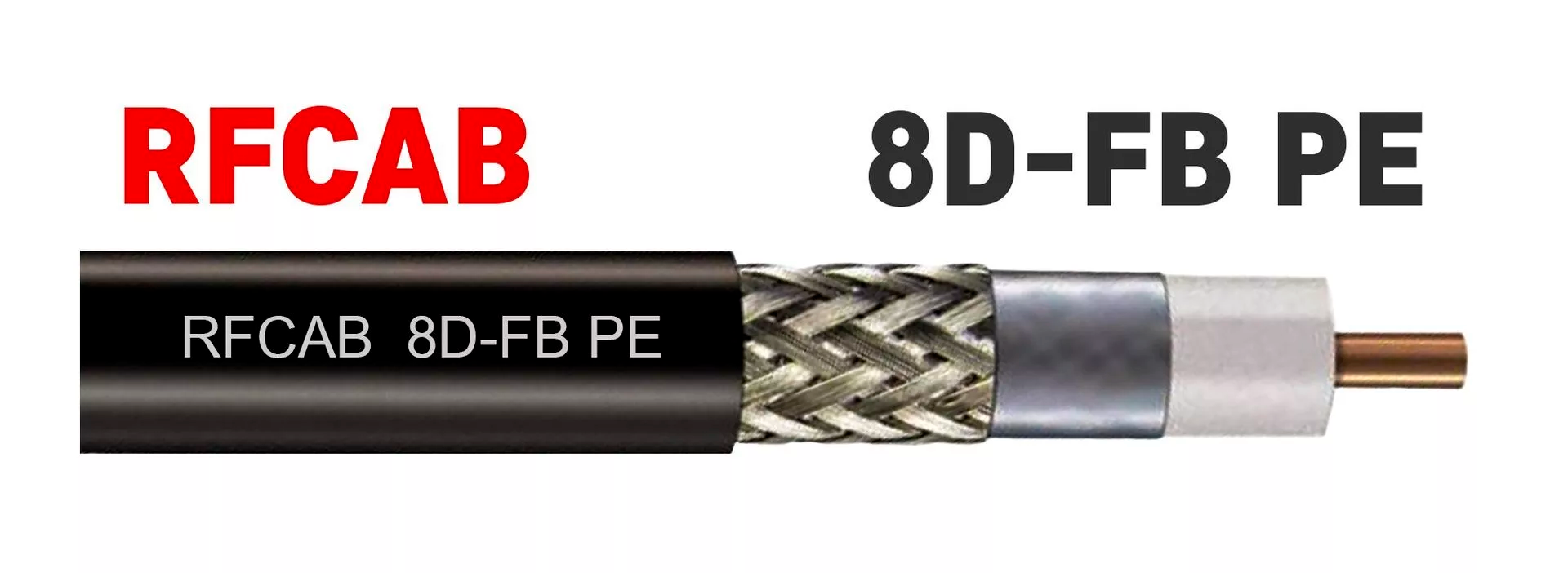RFCAB 8D-FB PE радиочастотный коаксиальный кабель с однопроволочной медной жилой