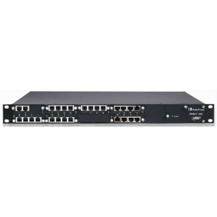 Голосовой шлюз AudioCodes Mediant 1000 M1K-D3 VoIP Gateway 4 потока E1/T1 SIP package including single module of 1 span E1/T1 dual 10/100BaseT Ethernet.