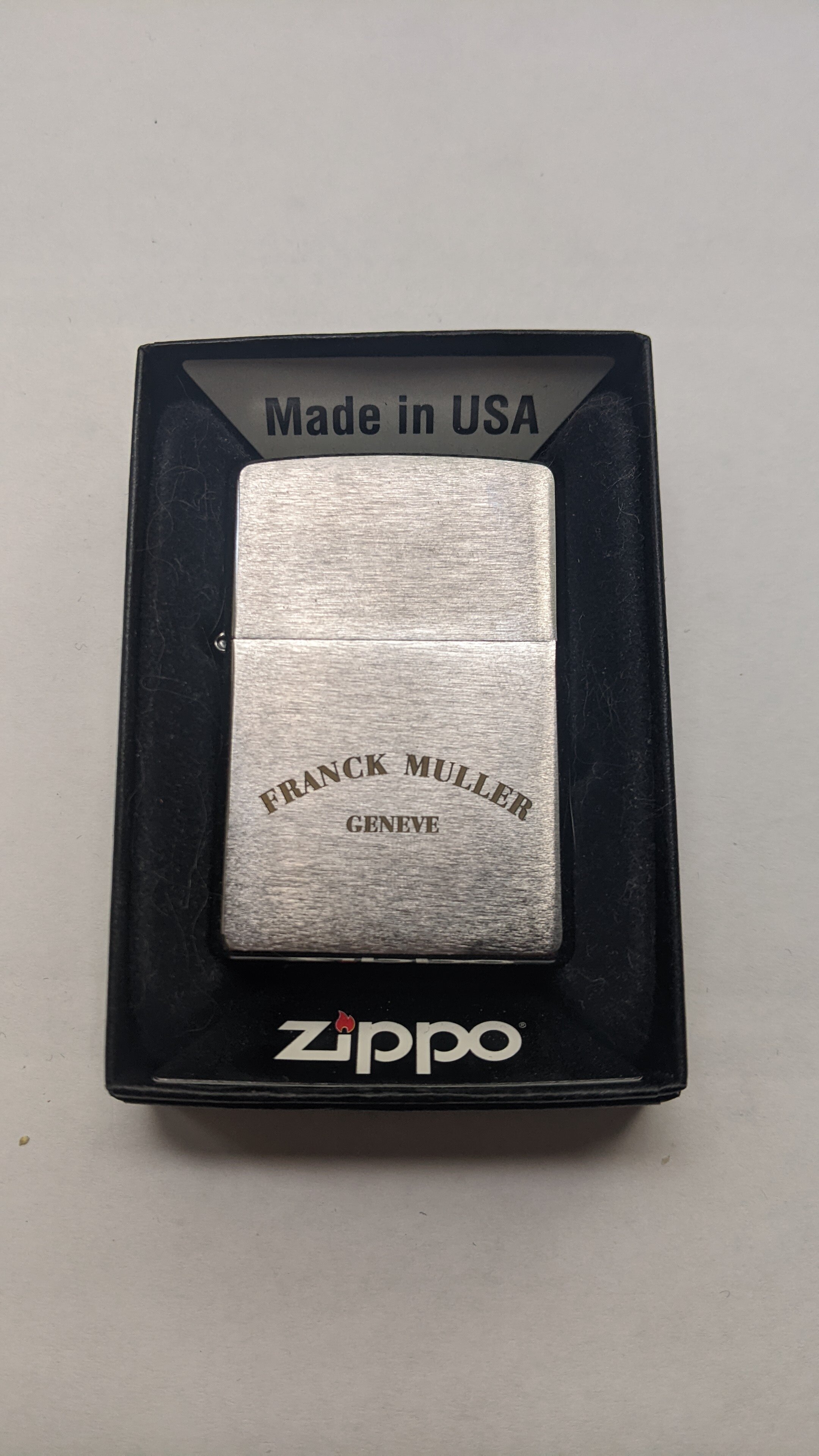 Zippo Зажигалка Brushed Chrome 200 Brushed Chrome Franc Muller - фотография № 1