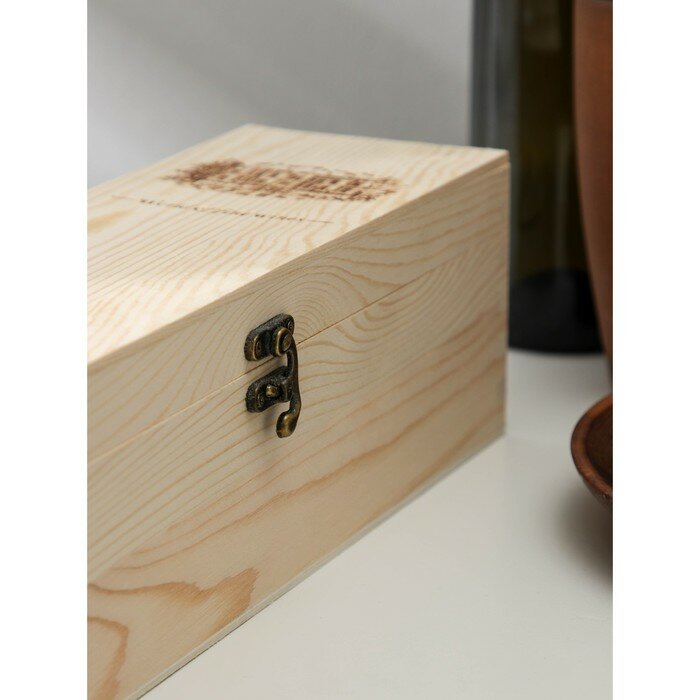 Ящик для хранения вина «Ливорно», 35×10 см, на 1 бутылку - фотография № 3