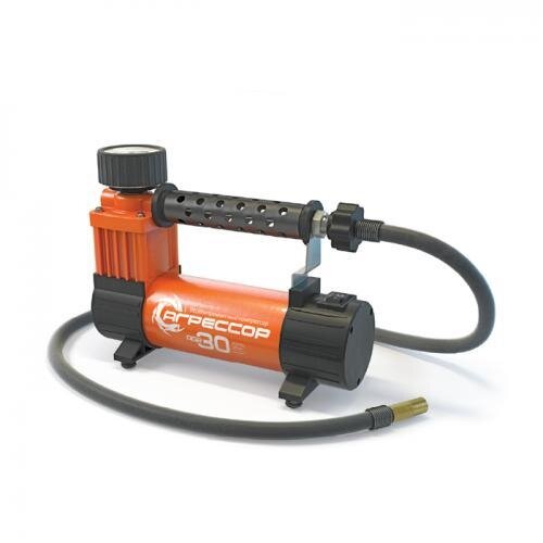 фото Компрессор поршневой Агрессор 12В, 30л/мин до 7 Атм 140Вт