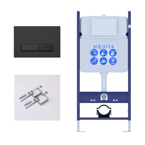 Комплект INS-0000014 Aquatek ECO Standart 50+KDI-0000025 (009D) Панель смыва Slim+KKI-0000002 Комплект крепления