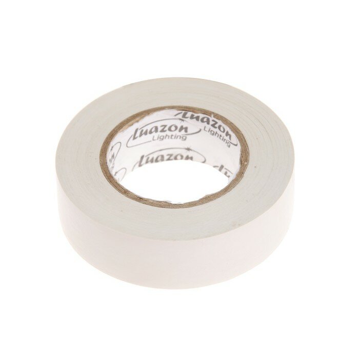 Изолента Luazon Lighting, ПВХ, 19 мм х 20 м, 130 мкм, белая - фотография № 1