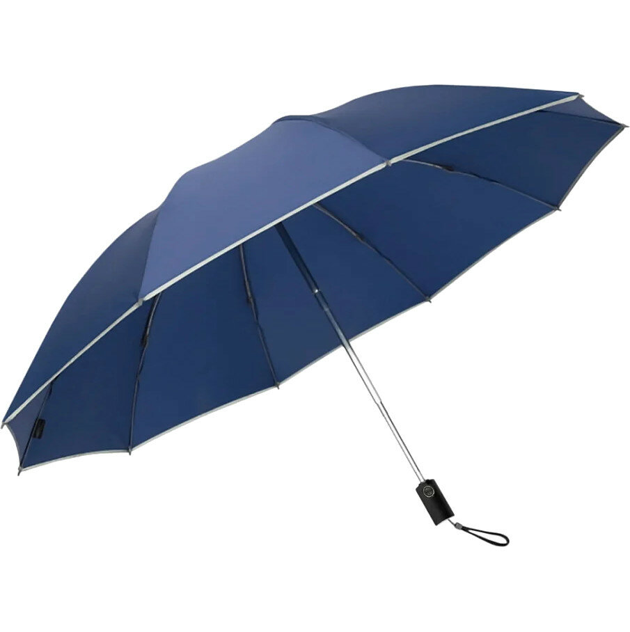 Зонт Zuodu Reverse Folding Umbrella с фонариком (купол 105 см) синий (Blue)