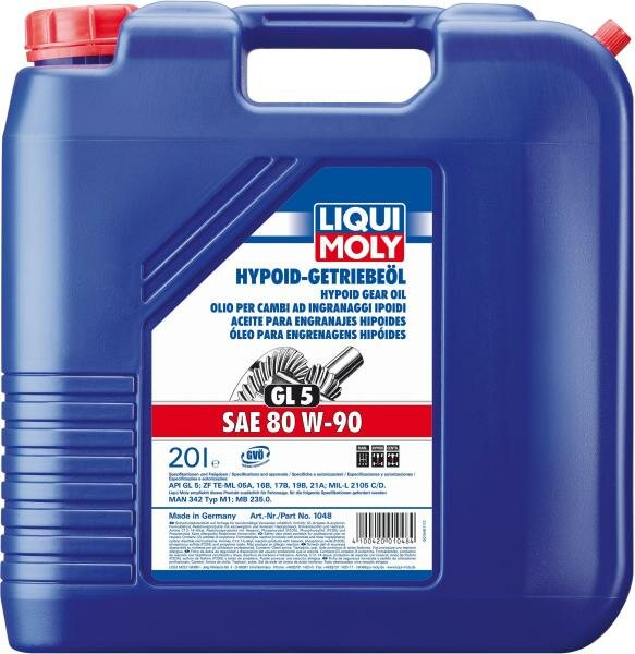 Минеральное трансмиссионное масло LiquiMoly Hypoid-Getriebeoil 80W90 20 л 1048