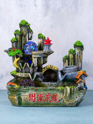 Декоративный настольный фонтан с подсветкой "Сад камней"