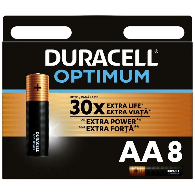 Duracell AA LR6 Alkaline Optimum MX1500 BL8 , 8шт.