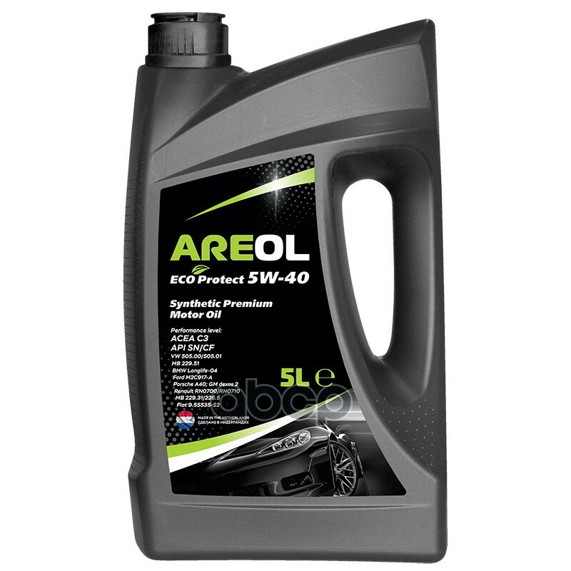 AREOL Areol Eco Protect 5W40 (5L)_Масло Моторное! Синтacea C3, Api Sn/Cf, Vw 505.00/505.01, Mb 229.51