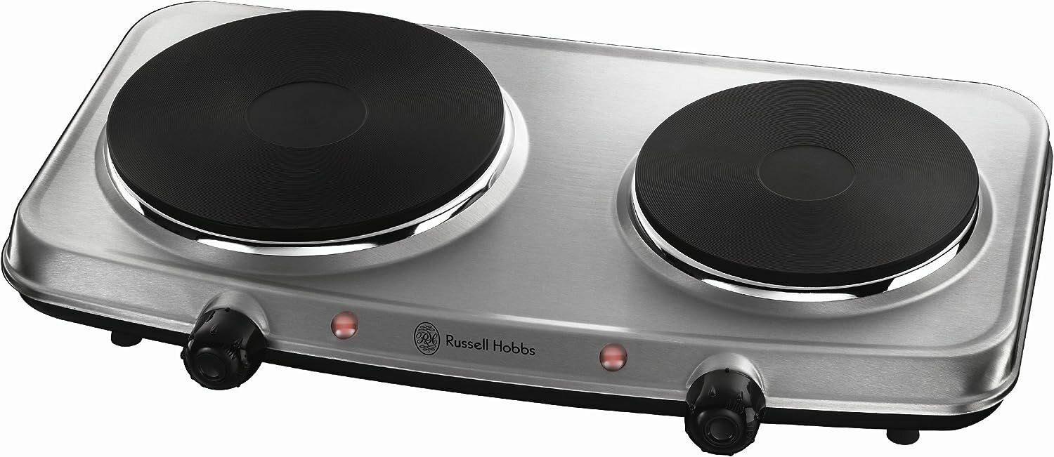 Настольная двухконфорочная плита Russell Hobbs 2 Plate Mini Hot Plate 15199 (Нержавеющая сталь) - фотография № 1