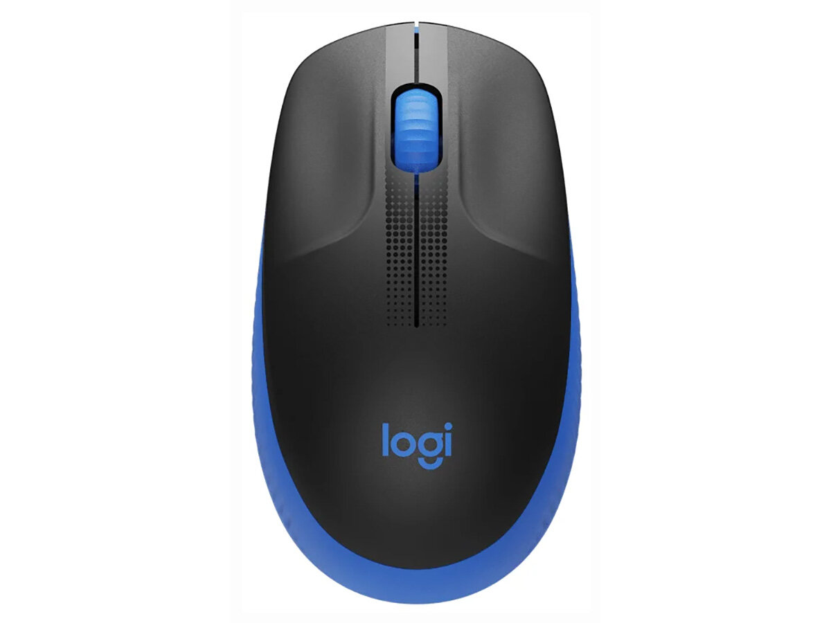 Мышь беспроводная Logitech M190, 1000dpi, Wireless/USB, Черный/Синий, 910-005925