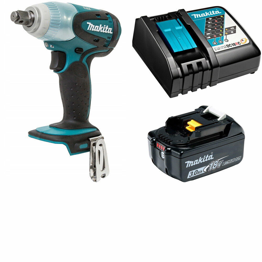 Гайковерт аккумуляторный 18В 230Нм - 1/2" Makita DTW251 Li-Ion 1x3Ач, з/у DTW251RF