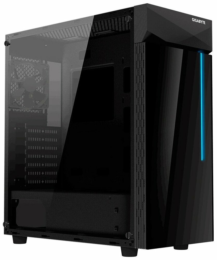 Корпус Gigabyte C200 Glass MidiTower без Б/П ATX MicroATX MiniITX Gb-c200g черный .