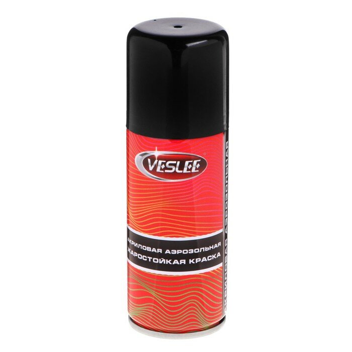 Veslee Аэрозольная краска Veslee акриловая термостойкая чёрная 100 мл