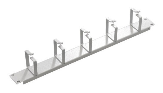 фото Кабельный органайзер Горизонтальный Lande LN-KDG-YKD-1UKN-LG односторонний кольца 1U шир.:19" глуб.:72мм