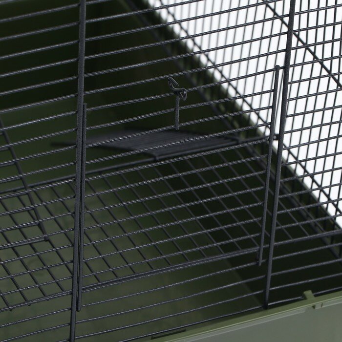 Клетка для грызунов "Пижон" №11, с 2-я этажами, без наполнения, 37 х 26 х 36 см, темно-зеленый 67056 - фотография № 4