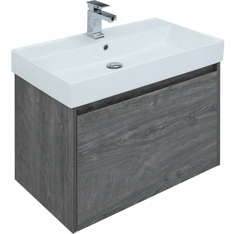Комплект мебели для ванной Aquanet Nova Lite 75 242295 подвесной Дуб рошелье - фотография № 2