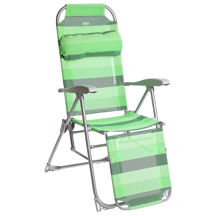 Кресло-шезлонг К3, 82 x 59 x 116 см, цвет зелёный - фотография № 1
