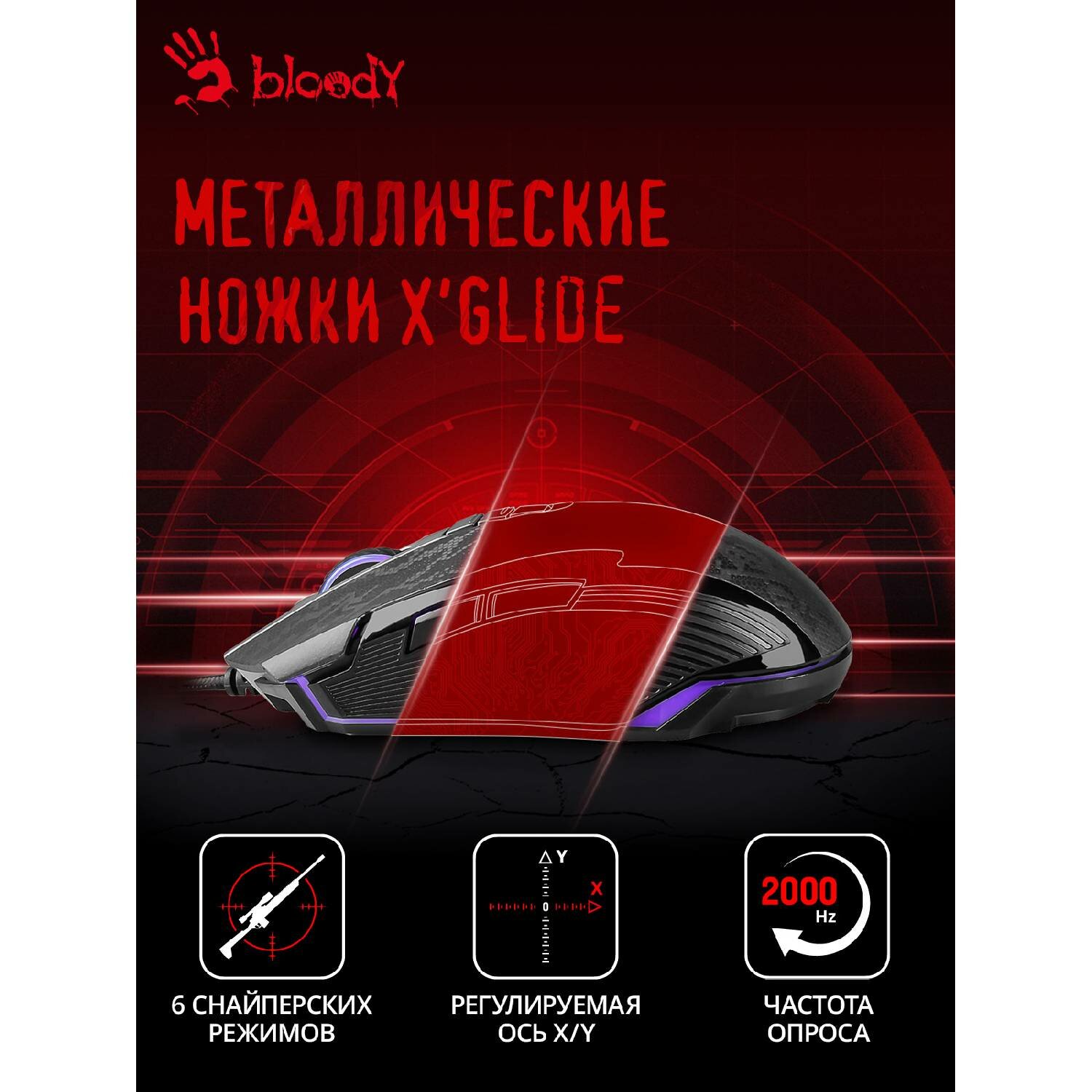 Компьютерная мышь A4TECH Bloody P93s Snake - фотография № 3