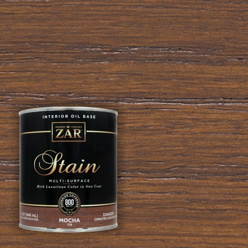 ZAR WOOD STAIN OIL BASED Льняное тонирующее масло по дереву цв. 119 mocha (кофе мокко) 0946 л.