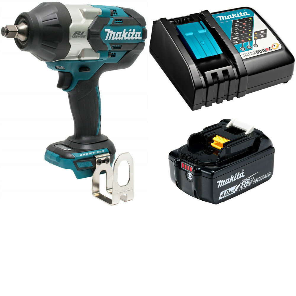 Гайковерт аккумуляторный 18В 1000Нм - 1/2" Makita DTW1002 Li-Ion 1x4Ач, з/у DTW1002RM