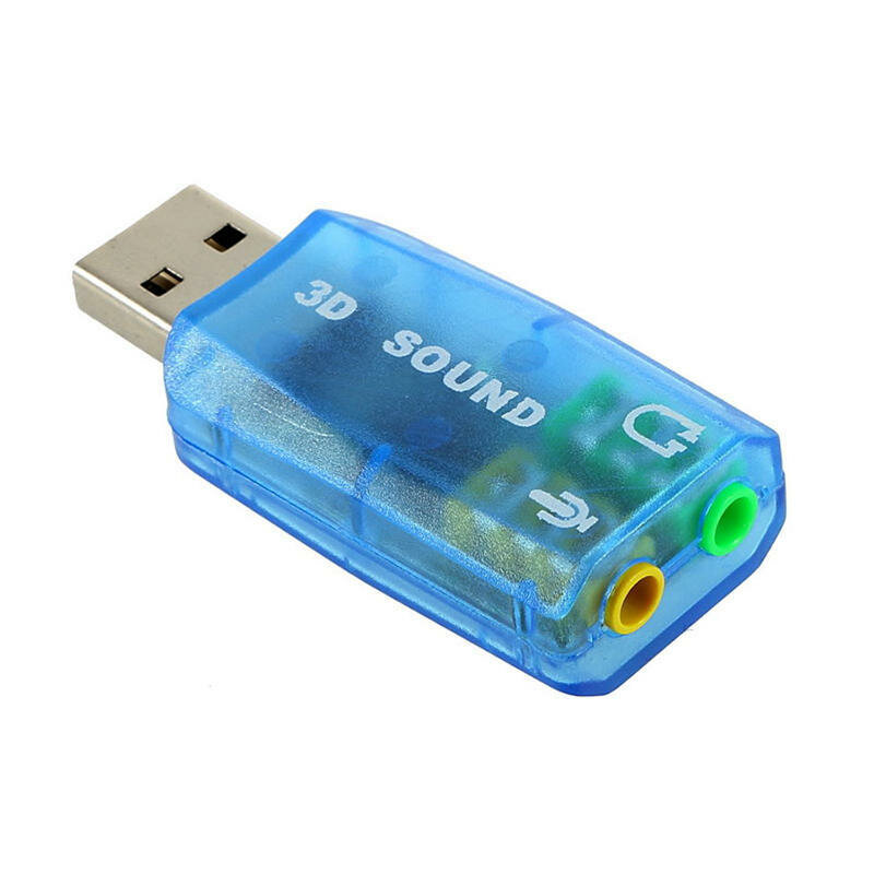 Внешняя звуковая карта USB / USB аудио адаптер микрофон и стерео выход jack 3.5 мм / VAORLO USB external sound card