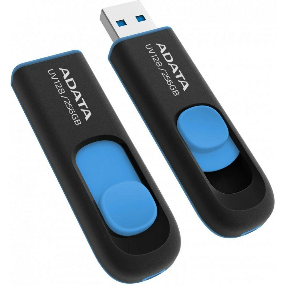 A-data Flash Drive 256Gb UV128 AUV128-256G-RBE USB3.0 черный синий