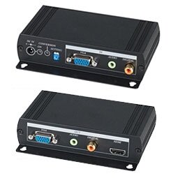 Преобразователь SC&T VH01 VGA-сигнала и аудиосигнала в HDMI-сигнал, преобразует VGA и стерео/цифровой (S/PDIF) аудиосигналы в формат HDMI, поддерживае