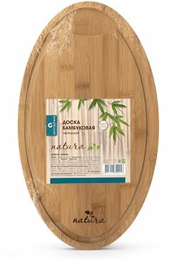 Доска бамбуковая ATMOSPHERE Natura овальная 37.5х21.5х1.5 см
