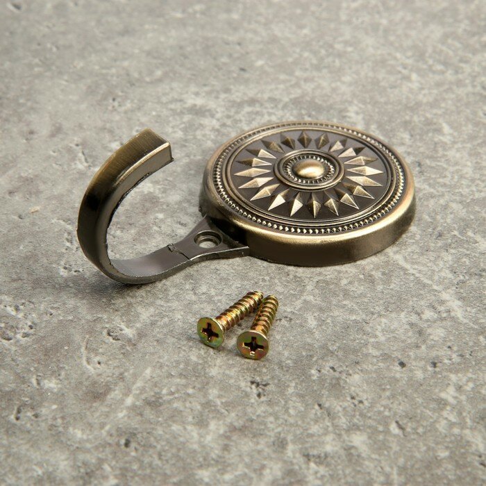 Крючок однорожковый для штор CAPPIO KC118, цвет бронза, 2 шт - фотография № 6