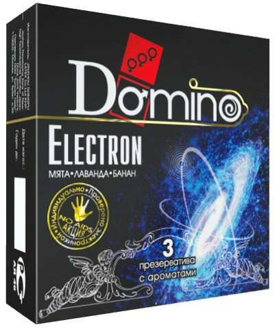 Ароматизированные презервативы Domino Electron - 3 шт. (18551)