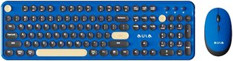 Беспроводная клавиатура и мышь AULA AC306 Royal Blue -Black