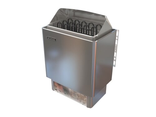 Печь для сауны электрическая нерж. OCSX 30 BS (3 кВт) (с панелью и блоком управления) - фотография № 4