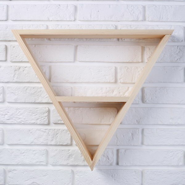Полка "Треугольник" из сосны, 50х9.5х43см - фотография № 5