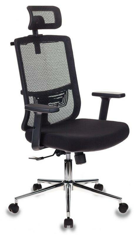 Кресло руководителя Бюрократ MC-612-H, обивка: сетка/ткань, цвет: черный/черный 26-В01