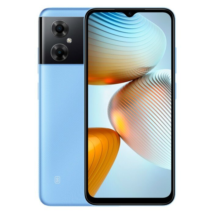 XIAOMI Смартфон Xiaomi POCO M4 5G NFC RU, 6.58'', 6 Гб, 128 Гб, 13 Мп, 5 Мп, 5000 мАч, синий