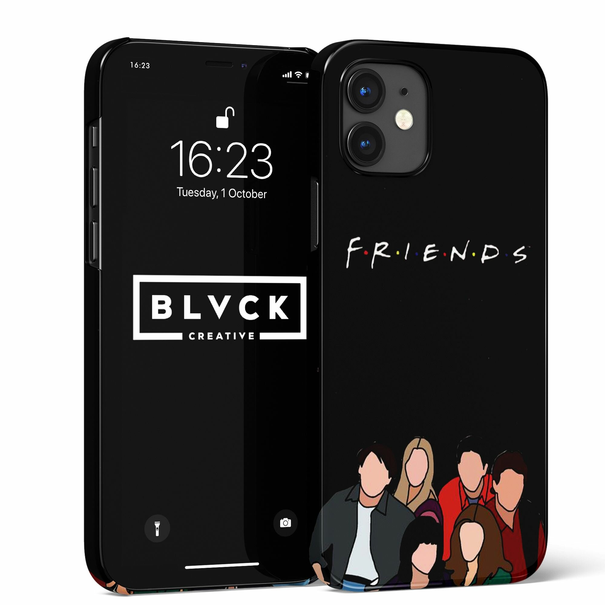 Чехол для IPhone 13 с рисунком "Friends" / Накладка с принтом Друзья