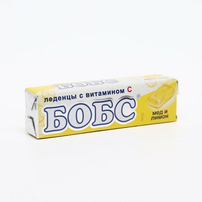 Леденцы бобс медово-лимонный, 10 шт. в упаковке - фотография № 1