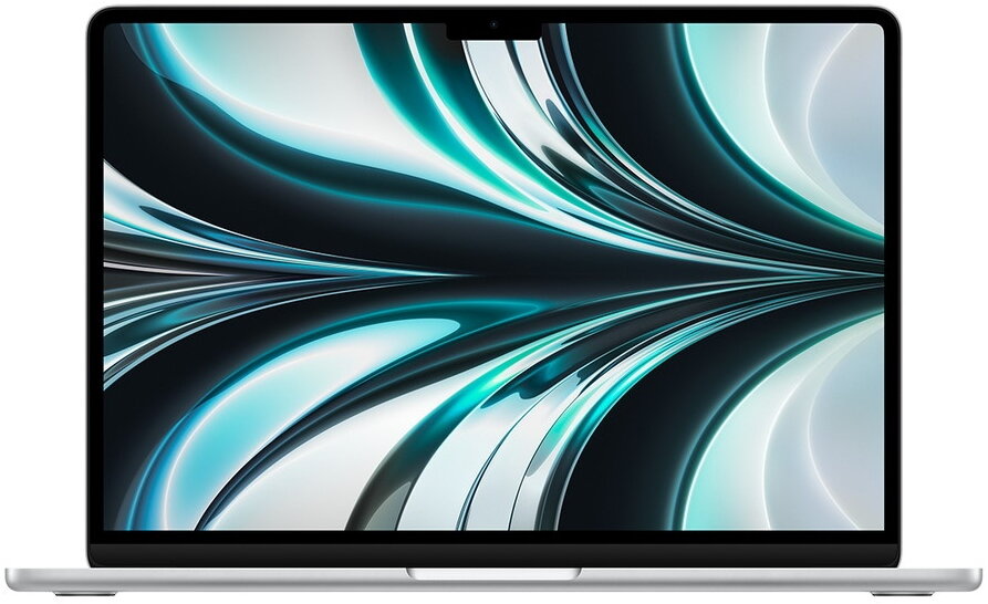 Apple 13.6" Ноутбук Apple MacBook Air 13 Mid 2022 2560x1664, Apple M2, SSD 512 ГБ, Apple graphics 10-core, macOS, MLY03LL/A, серебристый