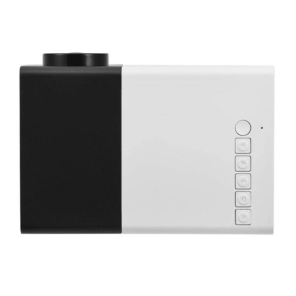 LED мини-проектор беспроводной Unic YG-300 с поддержкой HD видео портативный с пультом ДУ и аккумулятор в комплекте (корпус бело-черный) В комплекте 3 ШТ — фото 5
