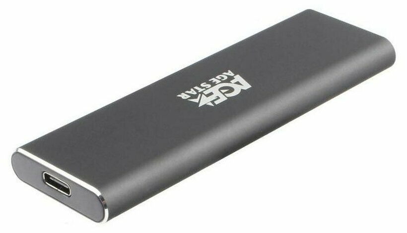 Внешний корпус для SSD AgeStar 31UBNV1C для M.2 NVME (M-key), USB 3.1 Type-C, алюминий, серый