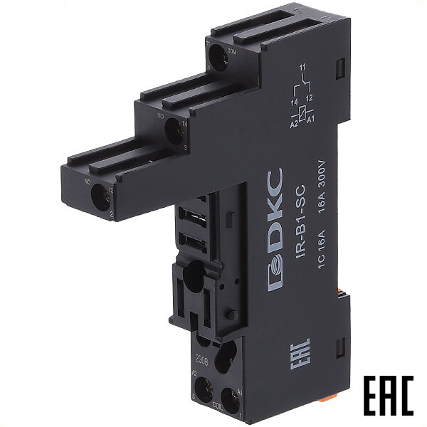фото Розетка IR-B1-SC 300В AC для промежуточных реле IR на 1 контакт DKC (2 шт. в комплекте)