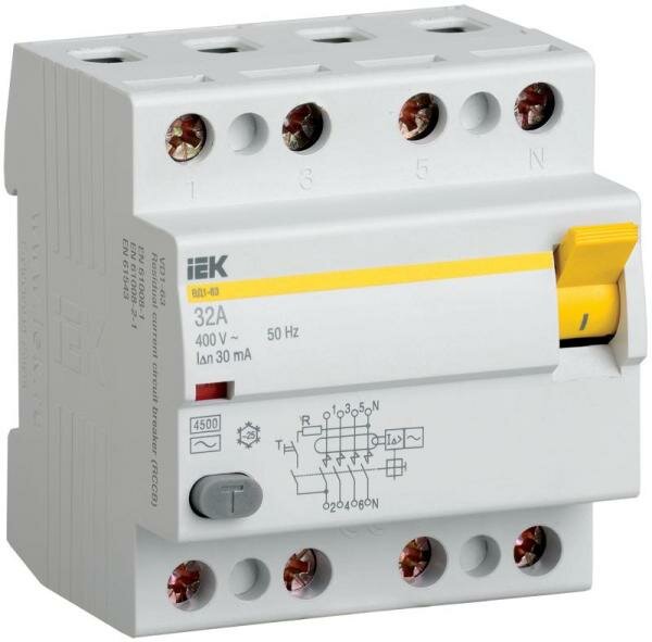 Iek MDV10-4-040-030 УЗО ВД1-63 4Р 40А 30мА ИЭК