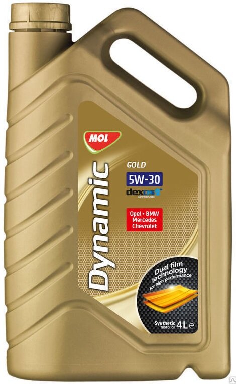 Масло моторное синтетика Mol Dynamic Gold 5W30 SN C3 4л
