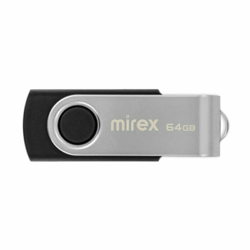 Флеш-память Mirex USB SWIVEL BLACK 64Gb (13600-FMURUS64 ), 1835835